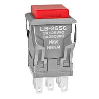 NKK Switches LB26SGW01 ປຸ່ມກົດສະຫນອງ DPDT ON-ON ສີເທົາ ຮູບສະແກນສີສີ່ແຂນ ເທົ່ານັ້ນ
