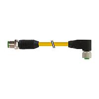 Murrelektronik 7700-40121-1500500 ເສັ້ນສາຍເຊນເຊີ / ເສັ້ນສາຍອັກຕູເວີ M12 ຜູ້ຊາຍ 0 / M12 ຜູ້ຍິງ 90, TPE 4x18AWG ເຫຼືອງ UL/CSA, ITC/PLTC 5m