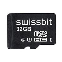 Swissbit SFSD032GN1AM1TO-I-ZK-21P-STD ບັດ MicroSD ອຸດສາຫະກຳ microSD Card, S-56u, 32 GB, 3D PSLC Flash, -40 C ຫາ +85 C