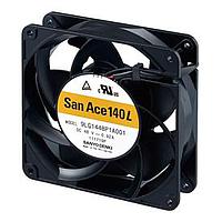 Sanyo Denki 9LG1448L1001 Axial Axial, 140x140x38mm, 48VDC, 0.32"H2O, Ribless, ອາຍຸຍາວ 180Khr, 3xWire, Tach