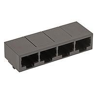 Molex 43223-6128 Ganged RA 6/4/4 RJ-11 ບໍ່ມີຂອບ flangeless ganged