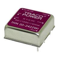 TRACO Power THN 20-2412WI ປະເພດຜະລິດຕະພັນທີ່ແຍກຕ່າງ: DC/DC; ຮູບແບບກະແປກ: 1"x1"; ພະລັງງານຜະລິດອອກ (W): 20; ແຮງແລະງານເຂົ້າ: 9-36 VDC; ຜະລິດອອກ 1 (Vdc): 12; ຜະລິດອອກ 2 (Vdc): N/A; ຜະລິດອອກ 3 (Vdc): N/A