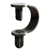 Essentra Components CH-1-01BK ກະແຈສາຍສະໜອງ Cbl Hanger, ສີດຳ, ສູງສຸດ 3/8 ນິ້ວ