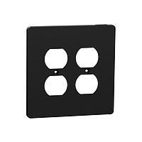 Square D SQWS422012BK ກະແຈປົກ 2 G MID+ 2 DUPLEX OUTLET WALL PLT BK