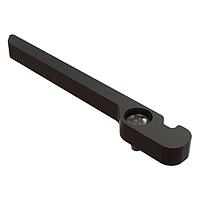 Wakefield Thermal 452E-200ULB-J ອີເຈັກເຕີ Ejector, 2" L, ສໍາລັບ 6U, 6061-T6 ອະລູມິນຽມ, ມືຊ້າຍ, ສີດຳ Anodize, Injection