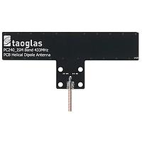 Taoglas PC240.09.0300K Passive Antenna PC240 433MHz -1dBi Adhesive/Permanent Mount Helical Dipole, 0.3M RG-316