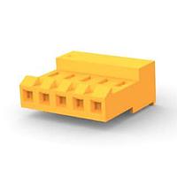 AMP Connectors - TE Connectivity 3-640426-5 ຮູງຮັບ Receptacle ປິດບໍ່ມີ TABS 5P L.R. ສີແດງສົດ 18 AWG