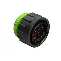 Amphenol SINE Systems AHDP06-24-91SN-WTA ປະຕູຮັບສະຫນາມ ຂະໜາດ 24, ຕຳແໜ່ງ 9 ປລັກ ISOBUS, ປຸ່ມ, ການປິດປະຕູຂະໜາດປົກກະຕິ, ຕົວແປງເກັບກະດູກກວ້າງ (WTA)