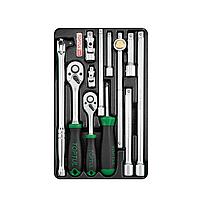 TOPTUL GZA-1202 Extension Bar &amp; Ratchet Handle Set (12 pcs)