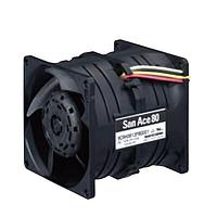 Sanyo Denki 9CRH0812P8G001 ພັງລົມ Axial Axial, 80x80x80mm, 12VDC, 1950Pa, ການຫຼັກສູດກັບກັນ, ການໄຫລອາກາດສູງ, Tach/PWM
