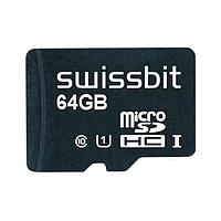 Swissbit SFSD064GN1AM1MT-E-ZK-21P-STD ບັດ MicroSD ອຸດສາຫະກຳ microSD Card, S-58u, 64 GB, 3D PSLC Flash, -25C ຫາ +85C