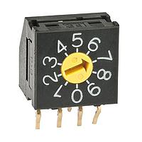 NKK Switches FR01FC10H-06XL Rotary Switches 10 POS COMP CODE FLUSH RA PC .2 SPAC