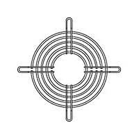 Sanyo Denki 109-019C ກາດກັນນິ້ວພັງລົມ Guard 120mm, ທາງອອກ, ສີເງິນ