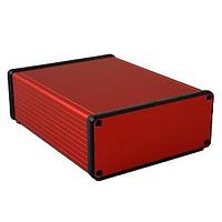 Hammond Manufacturing 1455Q1601RD ບອດ PC ອະລູມິເນຍ ມີຂ້າງສຸດມີດອລ 6.30x4.92x2.03" ສີແດງ