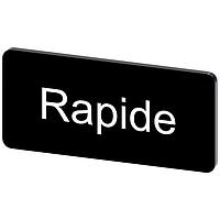 SIEMENS 3SU19000AC160GL0 ປ້າຍປະກັບ, Rapide INSCR. LABEL, ສີດຳ 12.5 X 27MM, RAPIDE