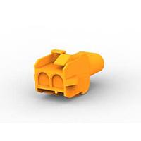 AMP Connectors - TE Connectivity 1-350778-3 ກອງຮັບສະຫນອງ Receptacle 02P UMNL V0 CAP HSG ສີສົ້ມ