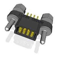 Amphenol Socapex MHDAS2F008YDE10 Connectors Micro HDAS 8 female straight pc tail contacts8 position socket1.27 mm 2 row straight