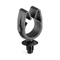 HellermannTyton 151-01788 MOC Clip MOC Clip, 19 mm, ມີ 6.5mm Fir Tree, PA66HIRHSUV, ສີດຳ, 3000/ctn