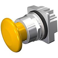 SIEMENS 52PM9W4 ປຸ່ມກົດຮູບເຫຼັກຫມັງກອງ, MOM, ເຫຼືອງ, 1 3/4" ພລາສຕິກ, 2POS