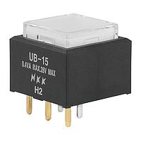 NKK Switches UB15SKG036G-JB ປຸ່ມກົດສະຫນອງ ON (ON) ແສງ LED ສີຟ້າ