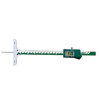 INSIZE 1148-100EWL Electronic Depth Gage ທີ່ມີແຖບຄວາມເລິກຮອບ (0-100mm/0.01 mm, 0-4"/0.0005")
