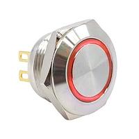 E-Switch PVT4FS4SS311 Anti-Vandal ANTI-VANDAL, 50mA 24VDC, SPST Off-(On), ຕິດຕັ້ງບົດ, ການບົດຮອບດ້ານໜ້າ