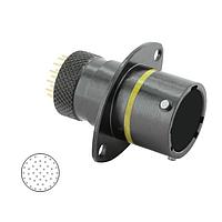 Eaton Souriau-Sunbank 8STA21243PA ຕົວເຊື່ອມຕໍ່ຮູບຮ່າງຮອບຮອງ - ຂະໜາດ 12 - 43 ຕິດຕໍ່ຫົວ PC - ຜູ້ຊາຍ