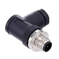 AMP Connectors - TE Connectivity T4113002031-000 ມຸມຂວາ M12, ຜູ້ຊາຍ, RA, ລະຫັດ A, 3P, PG9, ທອງ