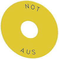 SIEMENS 3SU19000BB310AS0 ຈານຮັບ BACKING PLATE, YLW, O.D. 75MM, NOT-AUS