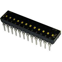 CTS Electronic Components 210-12LPSTF ສະຫນັບ DIP ຜ່ານຮູ, DIP SWITCH ກະທົບທາງທາງທາງ, 12-ຂາ, ຕົວກະທົບຮູບແບບຕ່ຳ, ການປິດການດ້ານລຸ່ມ, ການປິດການດ້ານລຸ່ມດ້ວຍເຊື້ອກ, ອອບ, ກະປ່ອງທູບ