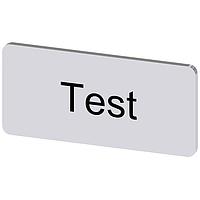 SIEMENS 3SU19000AC810DV0 ປ້າຍປະກັດ, ປ້າຍທົດສອບ INSCR., ເງິນ 12.5 X 27MM, ທົດສອບ