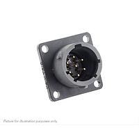 Eaton Souriau-Sunbank UTSX010E7PW ຮັບສິນຄ້າ Receptacles Square flange receptacle, ບໍ່ມີ backshell, ມີ 7 ຕິດຕໍ່ຊ່ອງຊອດຜູ້ຊາຍ, IP68/69K ໃນສະພາບບໍ່ໄດ້ຕ້ອງການ, keying W