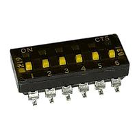 CTS Electronic Components 219-6MSTRF ສະຫນັບ DIP 6 ຕໍ່. ຄວາມສູງກາງ ການປິດທ້າຍດ້ວຍສາຍກັນນ້ຳ J Ben