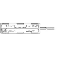 Eagle Plastic Devices 12BH482A-GR ຕົວເຊື່ອມແບດເຕີຣີ 8 "AAA" ມີສາຍ 6" LDS ສີດຳ