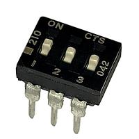 CTS Electronic Components 210-3LPS DIP Switches 3 pos. low profile Bottom Seal