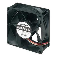 Sanyo Denki 9GV0912G1D01 ພັງລົມ Axial DC Axial, 92x92x38mm, 12VDC, ການນຳທາງ Vane, ຕົວຈັບ Locked Rotor