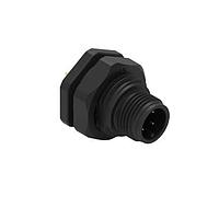 Wurth Elektronik 643210100404 Plugs WRCIRC M12 Screw Coding A Panel PCB Plastic Straight with Panel Nut M16 Male connector, polarity 4