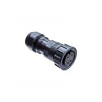 Amphenol LTW 1DC-04BFFB-SL7APP Standard Circular Connector Ceres, Large Size, Plastic, 20A, 04 pins, Female Connector, Female Contact, Straight, Screw Thread, Screw-in, Field Installable, F8.0 - F14.0mm, IP67