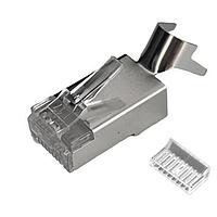 MH Connectors MHRJC6R122N ຕົວເຊື່ອມ 8P8C Cat6 Shielded Mod plug, 50u" Plating