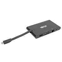 Tripp Lite U442-DOCK3-B USB Type-C ເປັນ Ethernet, HDMI, Micro SD, PD Charging, SD, USB 3.2, USB Type-C, VGA USBC DOCK, HDMI/VGA/GBE/HUB/SD