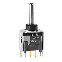 NKK Switches B18AB ສະລັອກເປີດ-ປິດ Toggle SPDT .394 BAT STRAIGHT