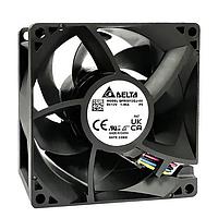 Delta Electronics, Inc. QFR0812GJ-00P6 ພັງລົມ Axial DC Axial, 80x80x25.4mm, 12VDC, 78.8CFM, 7.92W, 50dBA, Tach/PWM, IP68