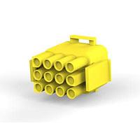 AMP Connectors - TE Connectivity 1-480708-4 ກອງປະກອບປລັກ 12P PLUG HSG YEL