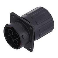 Amphenol SINE Systems RTS016N4SHEC03 ຕົວເຊື່ອມ Sq Flg Rcpt ມີຝາປິດ 4 ຕຳແໜ່ງ SZ 16 Socket