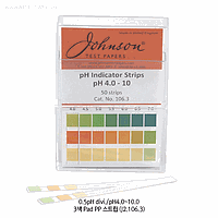 Johnson Test Papers J2.106.3C ອຸປະກອນກວດສອບ pH4-10, 3Pad Strip 100Strip