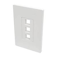 Tripp Lite N080-103 ທ່ອສາຍແລະທາງຜ່ານສາຍ 3Port Single-Gang Wallplate