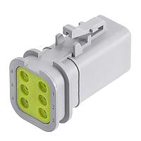 Amphenol SINE Systems ATP06-6S-OMRDGRY ປລັກຍິງຮູບແບບ Overmold 6-ຕຳແໜ່ງ, ສາມາດໃຊ້ກັບ Overmold, ການປິດຜ່ານຂະໜາດຫຼຸດລົງ, ສີເທາະ