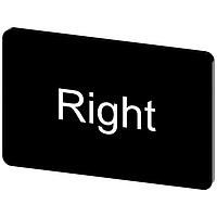 SIEMENS 3SU19000AD160DQ0 ປ້າຍປ້າຍປ້າຍ, ປ້າຍປ້າຍຂວາ INSCR. LABEL, ສີດຳ 17.5 X 27MM, ຂວາ