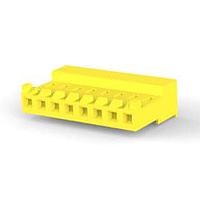 AMP Connectors - TE Connectivity 3-643818-8 ກອງຮັບສະຫນອງປິດດ້ວຍແທບ 8P L.R. ເຫຼືອງ 20 AWG