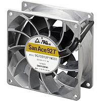 Sanyo Denki 9GT0912M1002 ພັງລົມ Axial Axial, 92x92x38mm, 12VDC, 117CFM, ຂະໜາດອາກາດກວ້າງ, ບໍ່ມີຂອງຍືດ, Ball, Sensorless